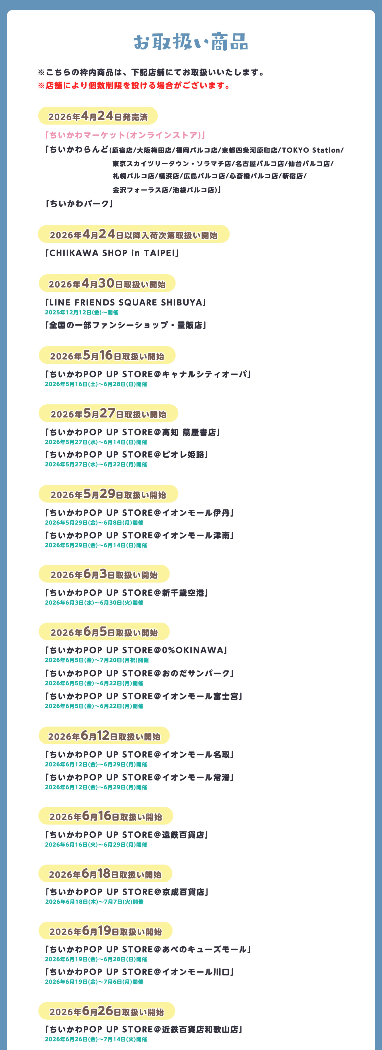 ちいかわらんど