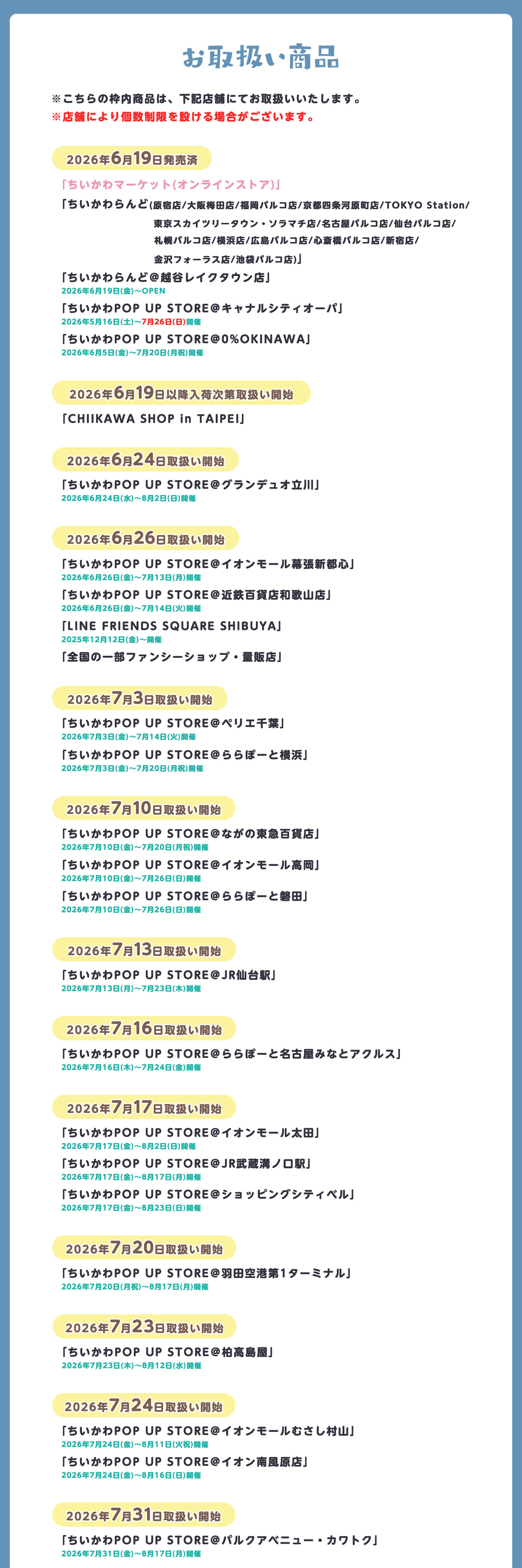 ちいかわらんど