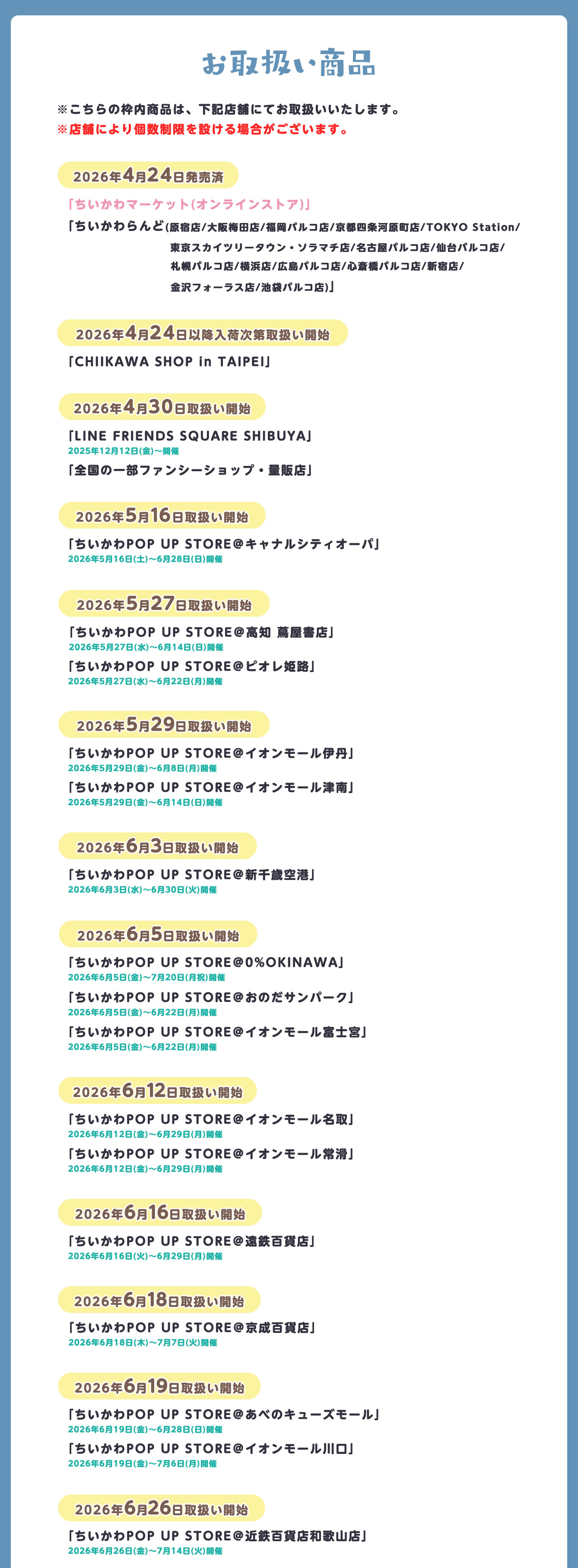 ちいかわらんど