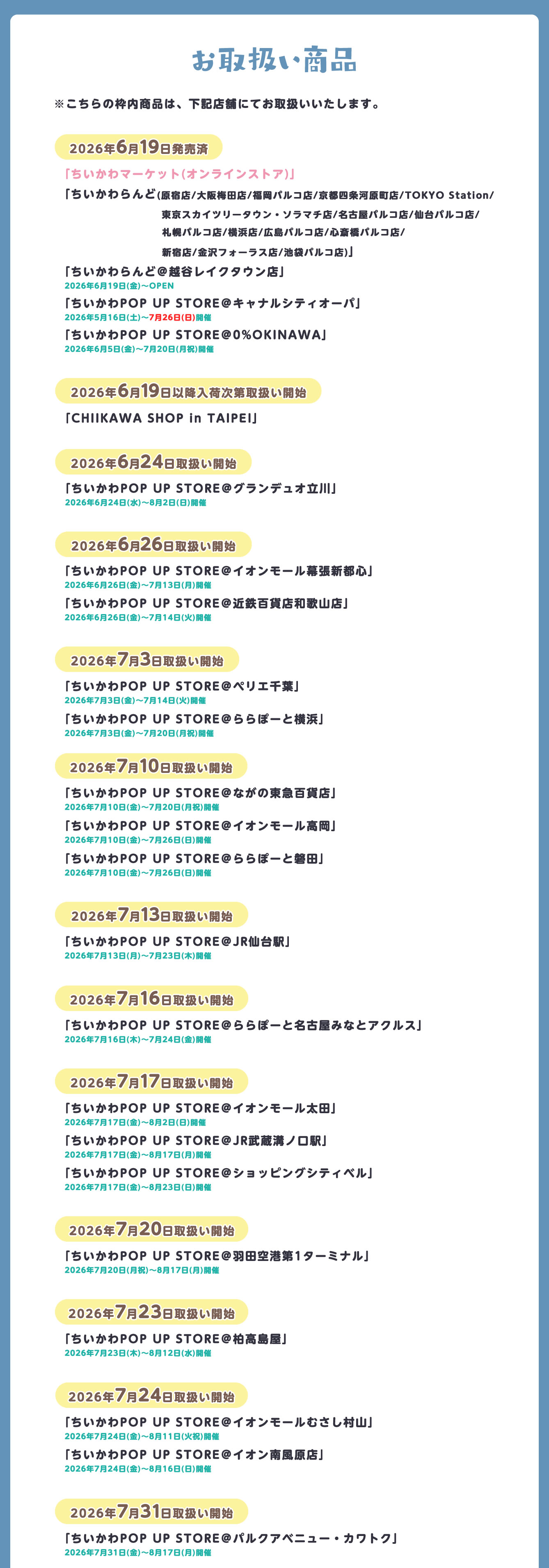 ちいかわらんど