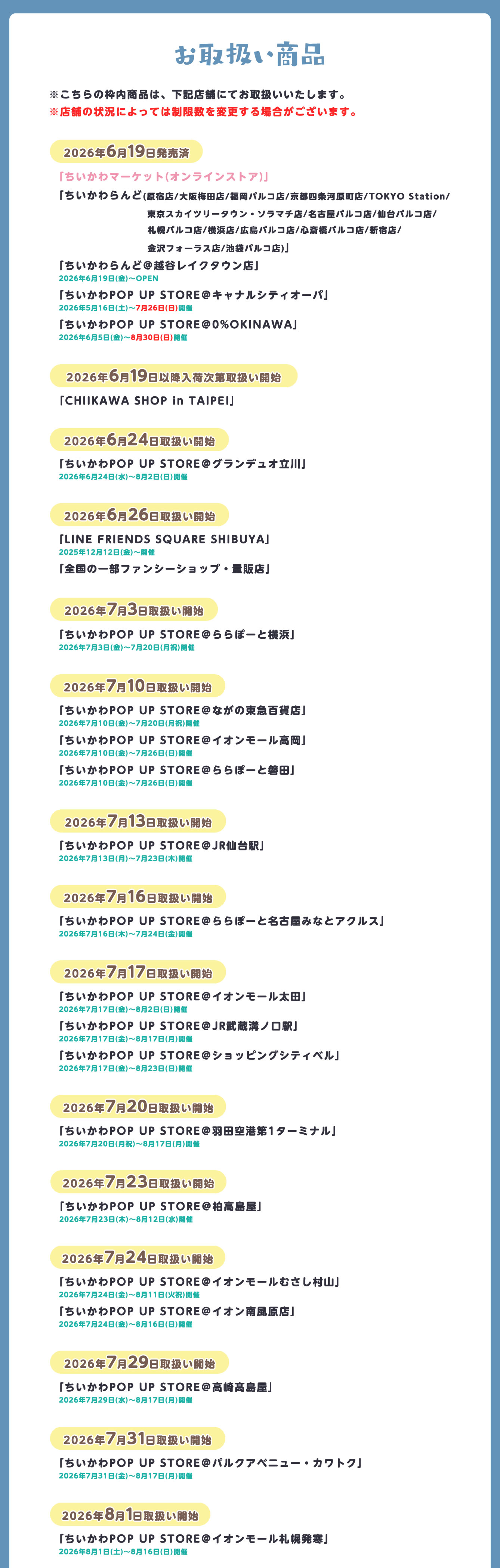 ちいかわらんど