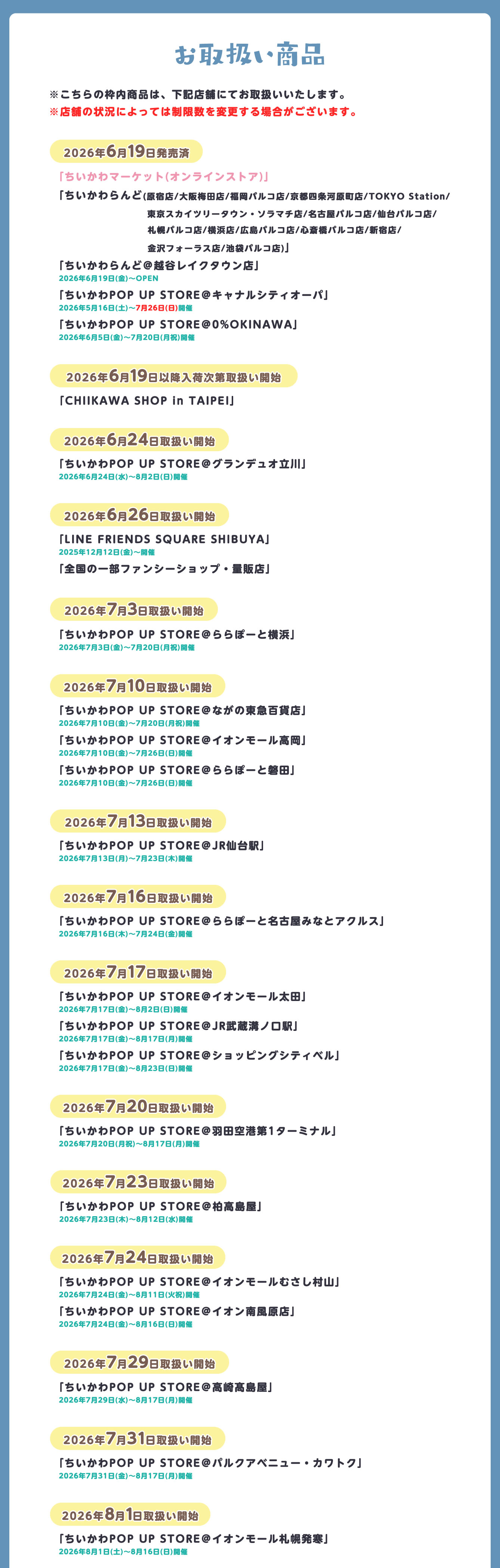 ちいかわらんど