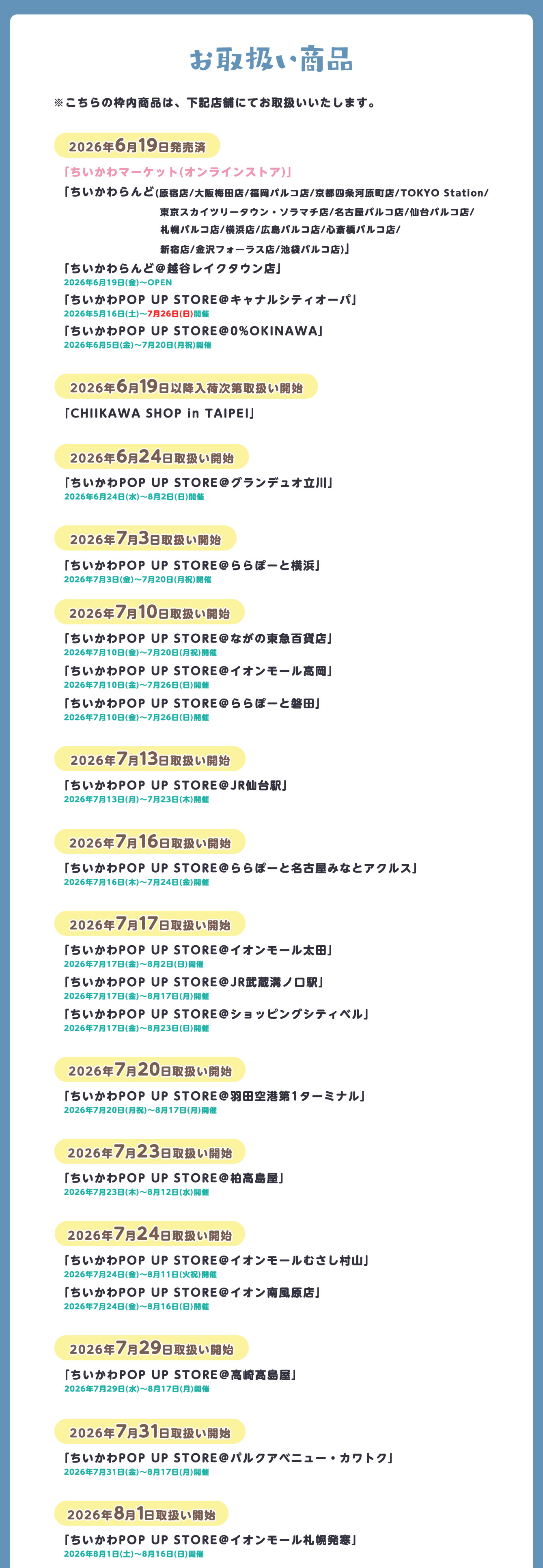 ちいかわらんど