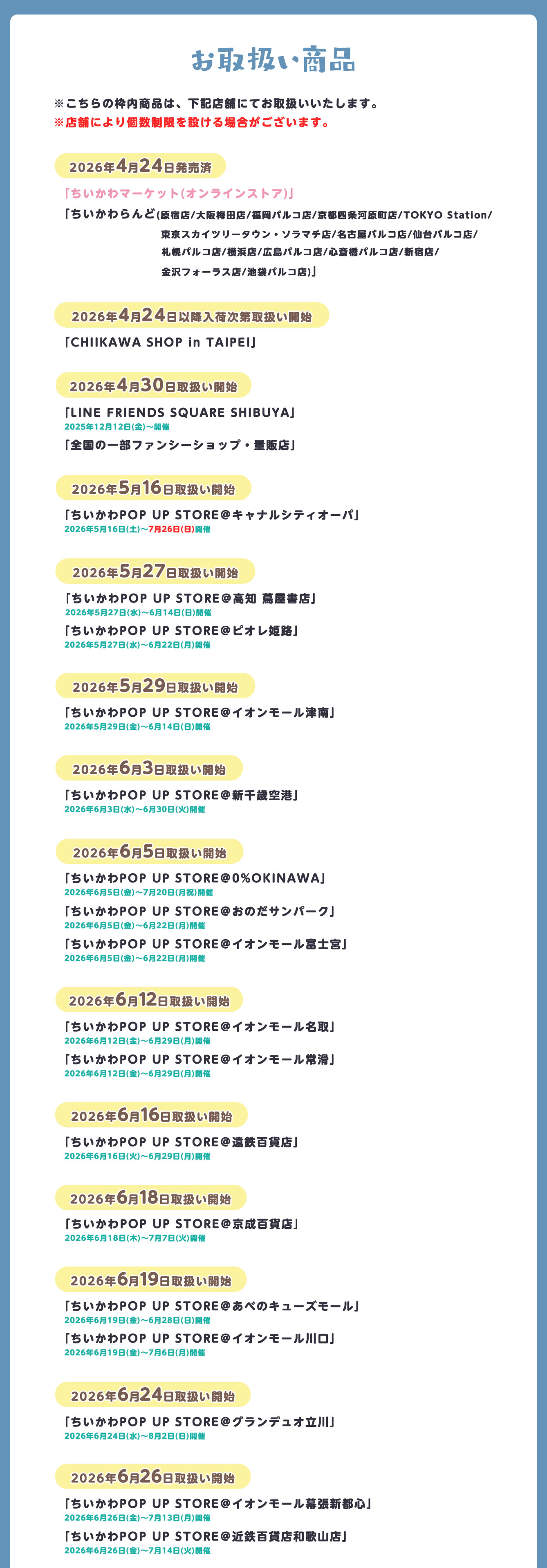 ちいかわらんど