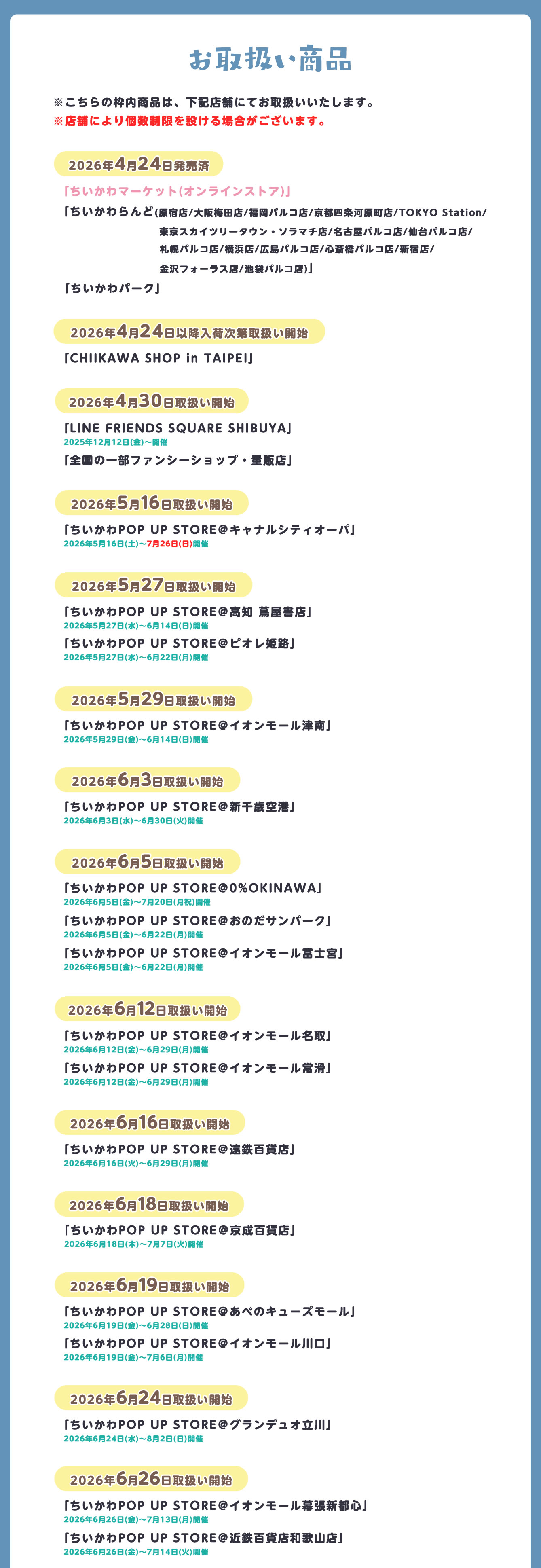 ちいかわらんど
