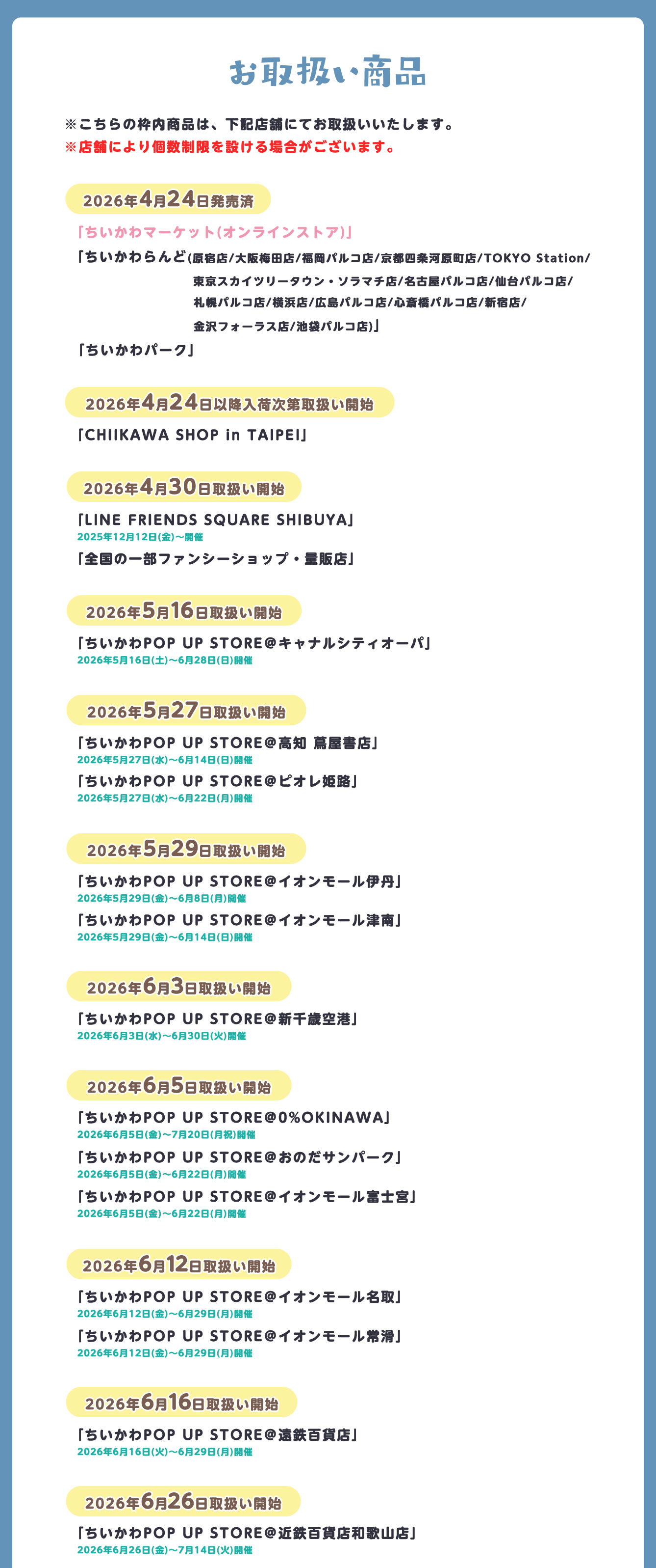 ちいかわらんど