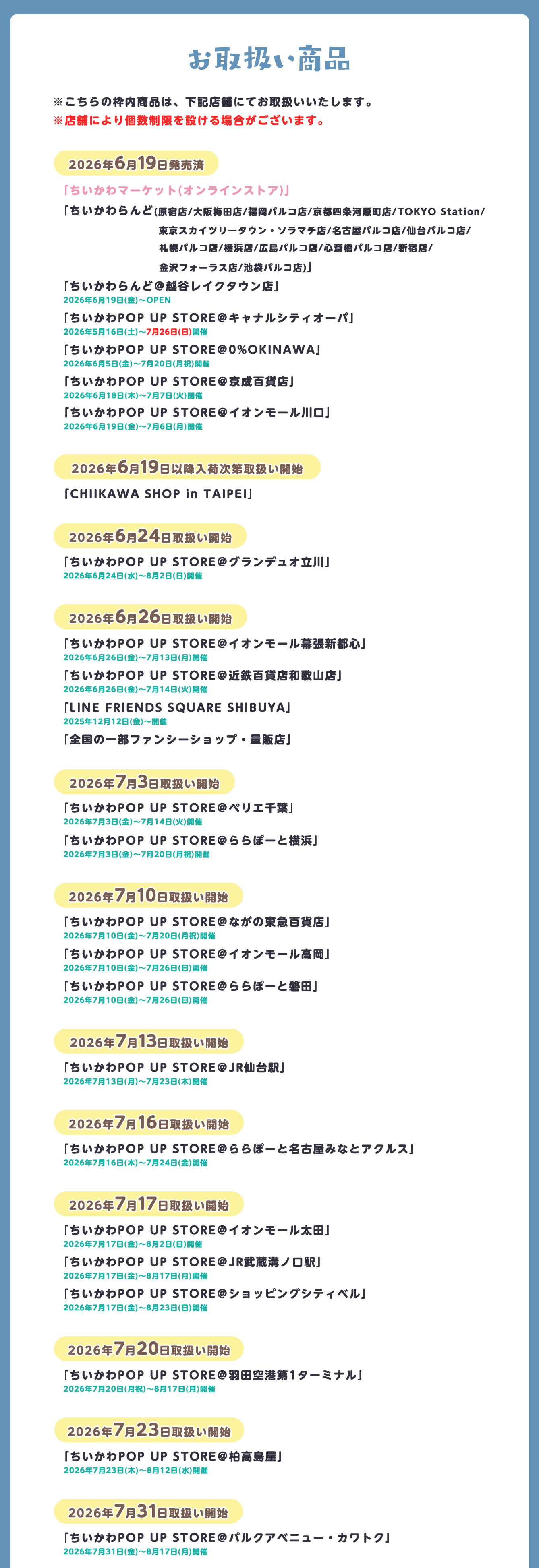 ちいかわらんど