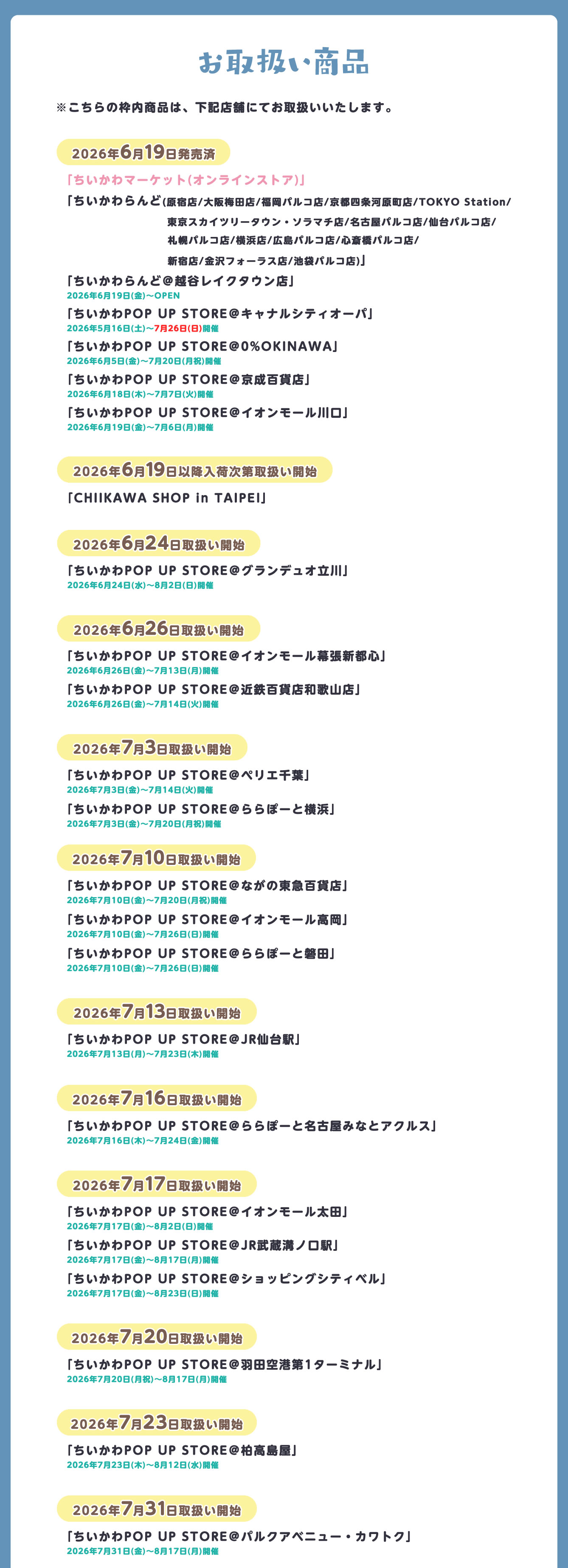 ちいかわらんど