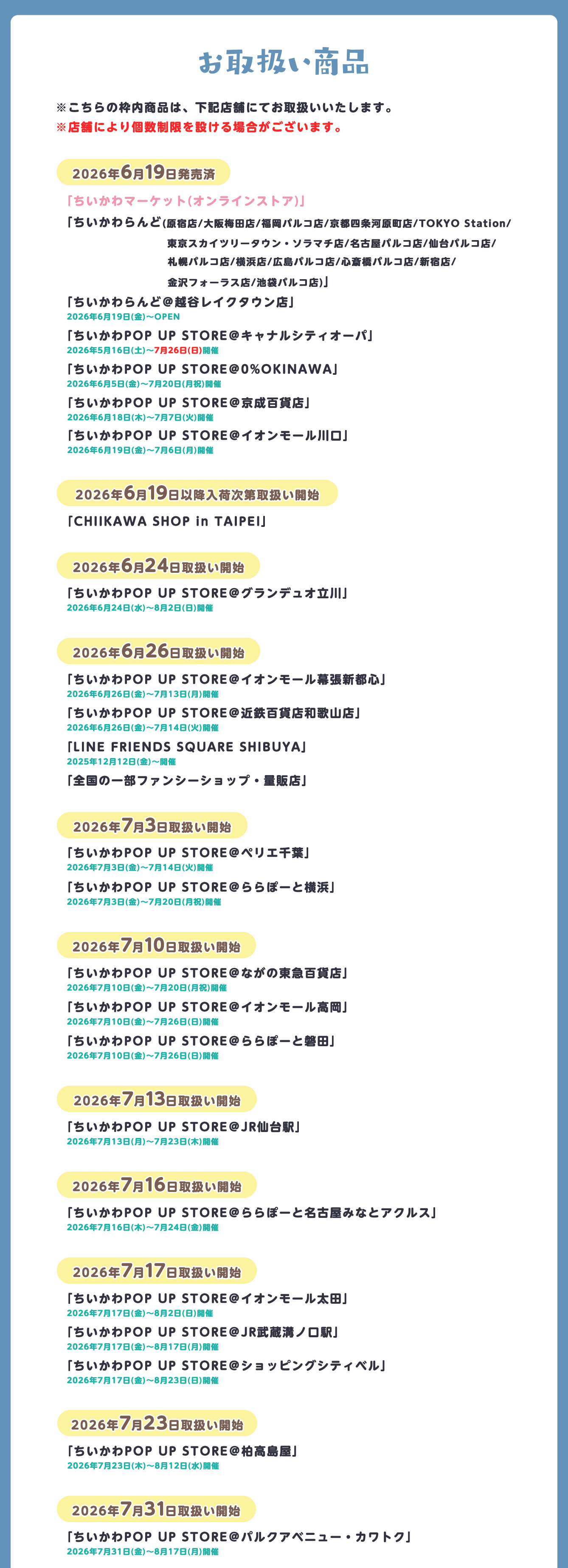 ちいかわらんど