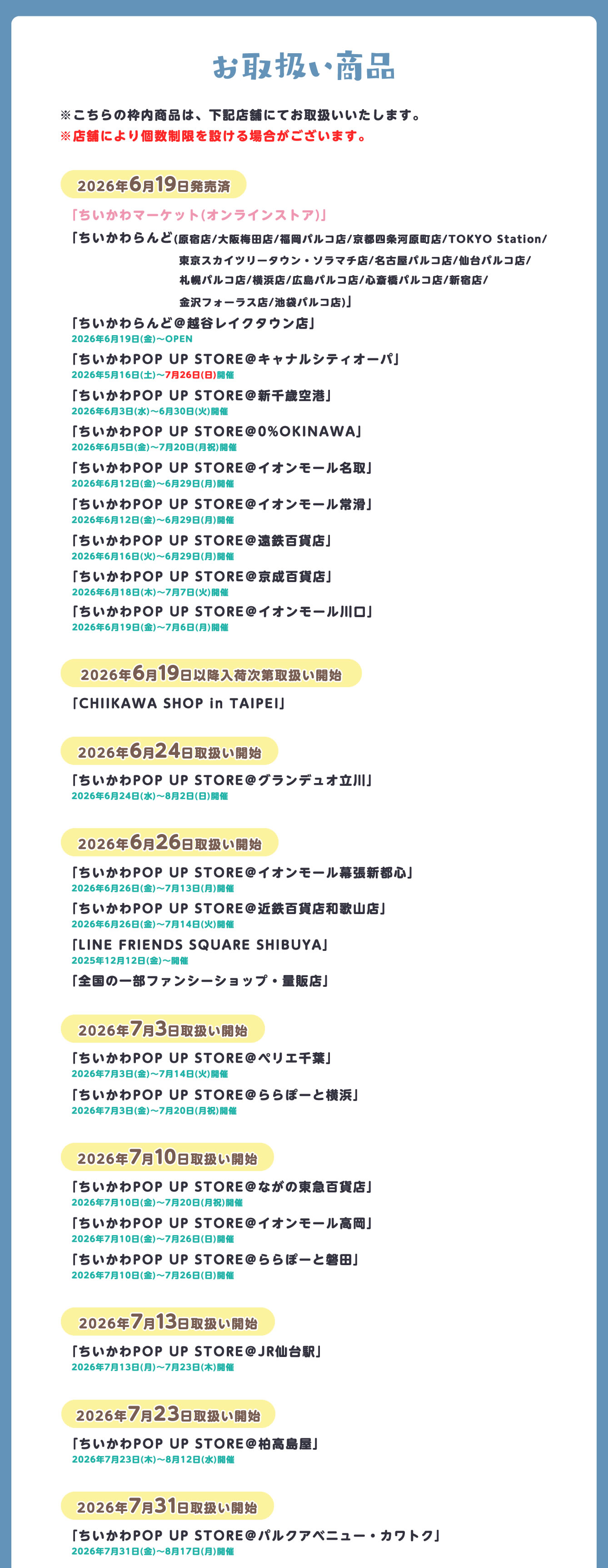 ちいかわらんど
