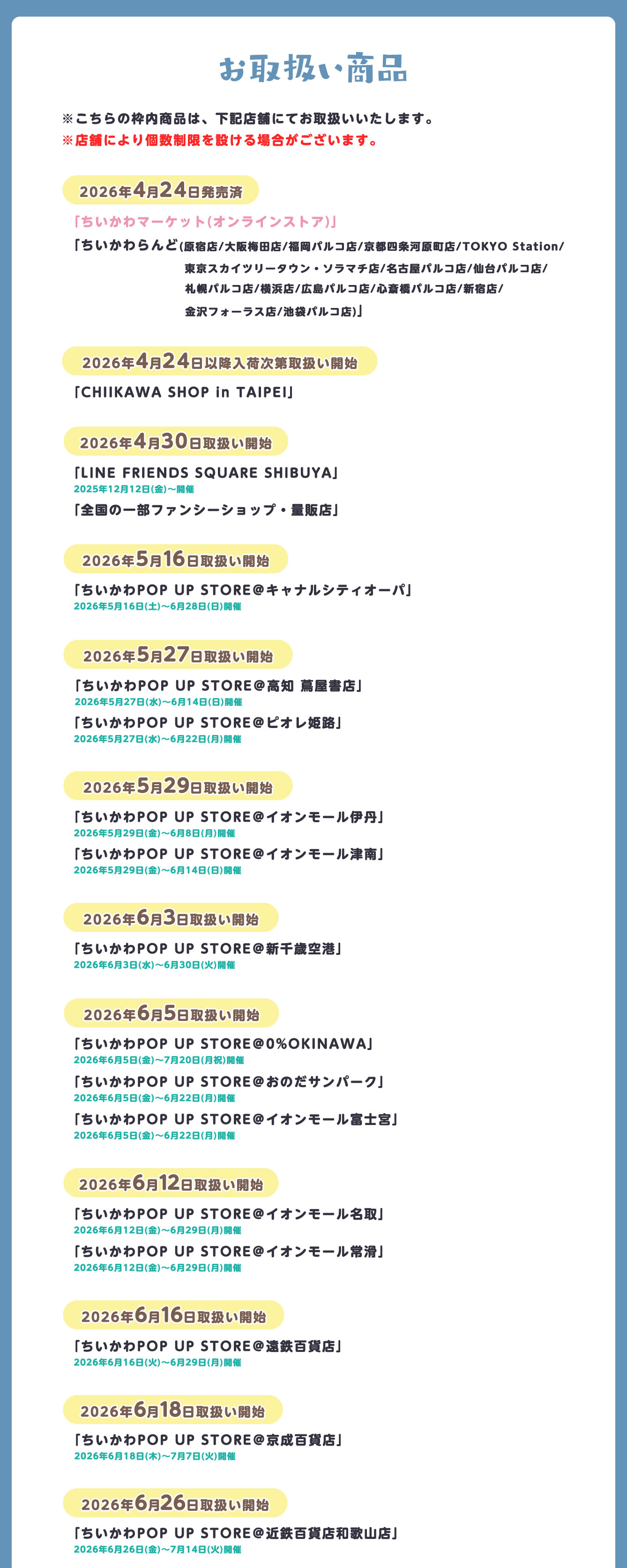 ちいかわらんど