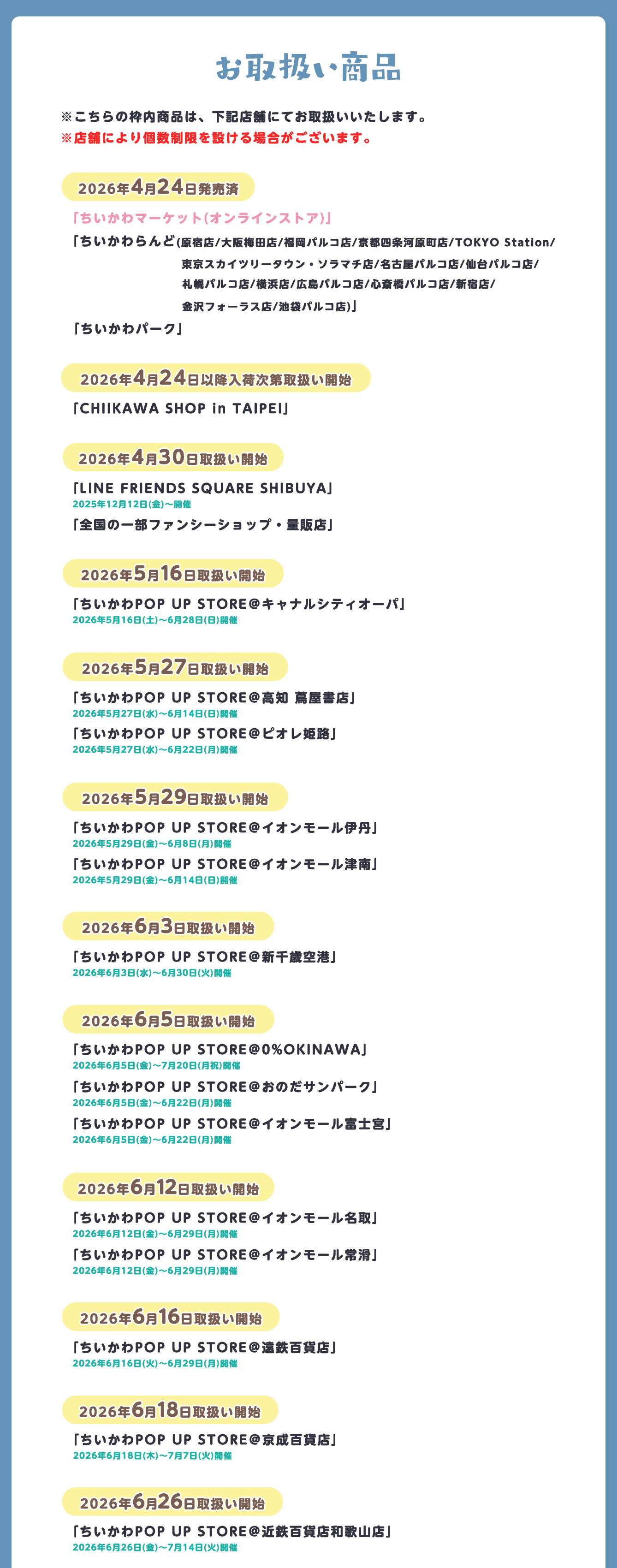 ちいかわらんど