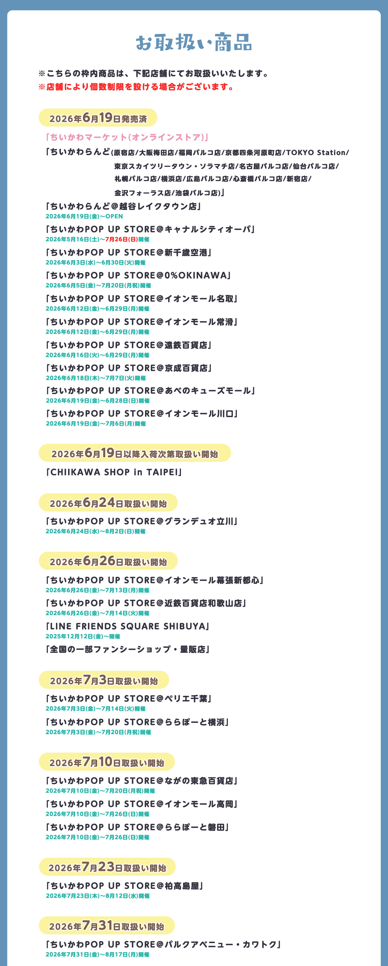 ちいかわらんど