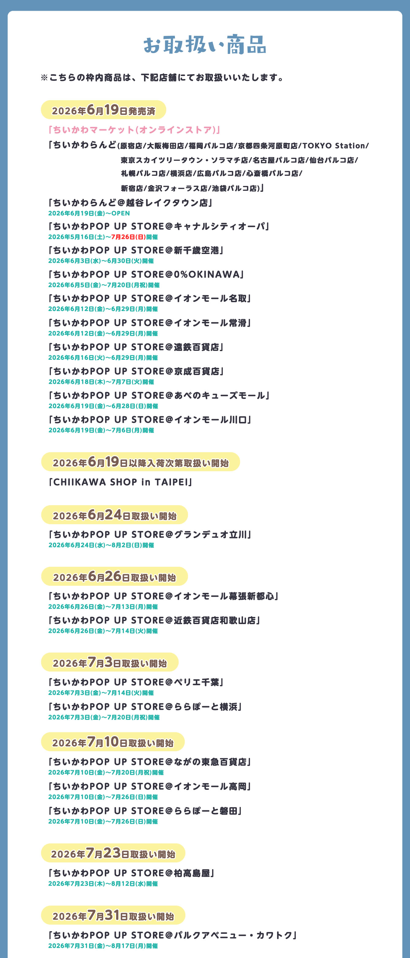 ちいかわらんど