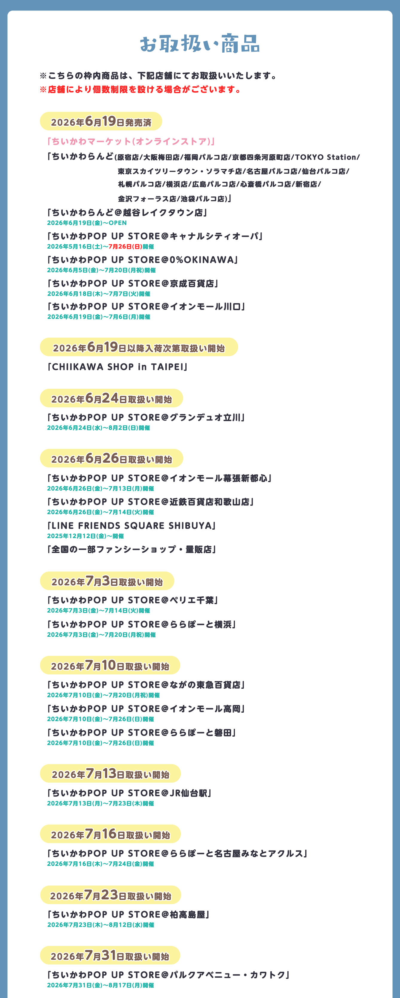 ちいかわらんど