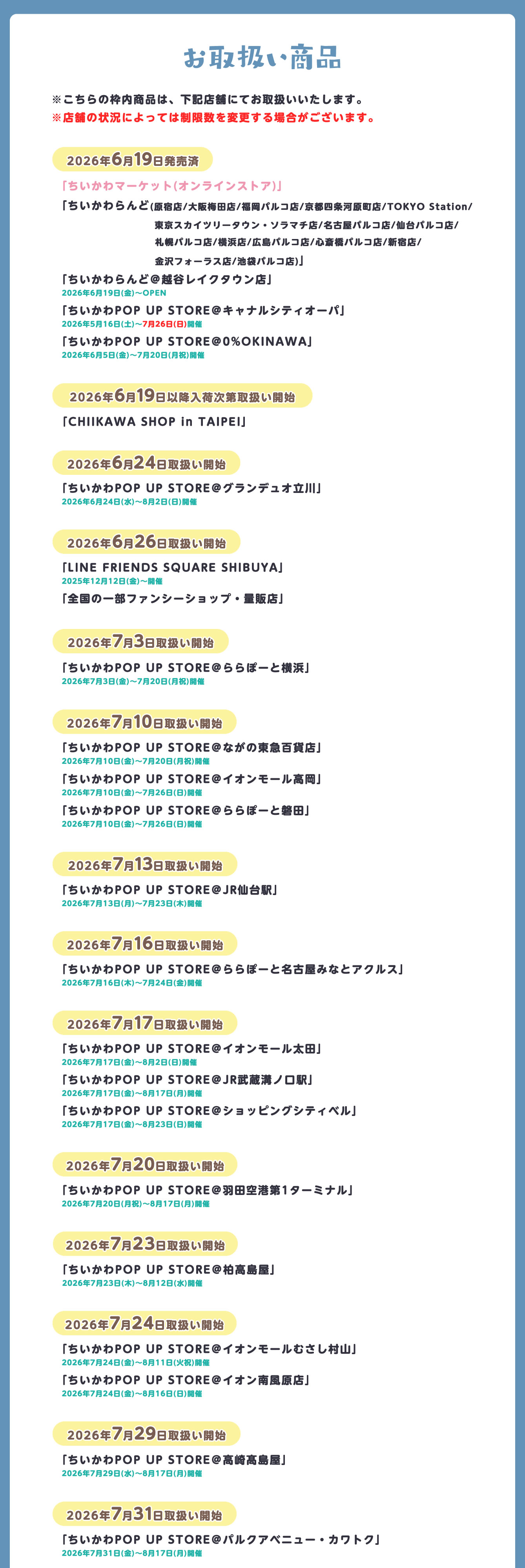 ちいかわらんど